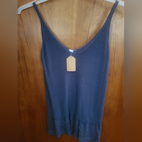 Love Women's Blue  Sleeveless Top - Picture 1 of 5